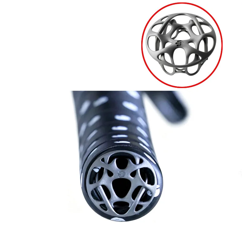 1Pair Bar End Plugs TC4 Titanium Alloy 3D‑Printed Ultra‑Light Road Bike Drop Handlebar End Caps Impact-Resistant Protection