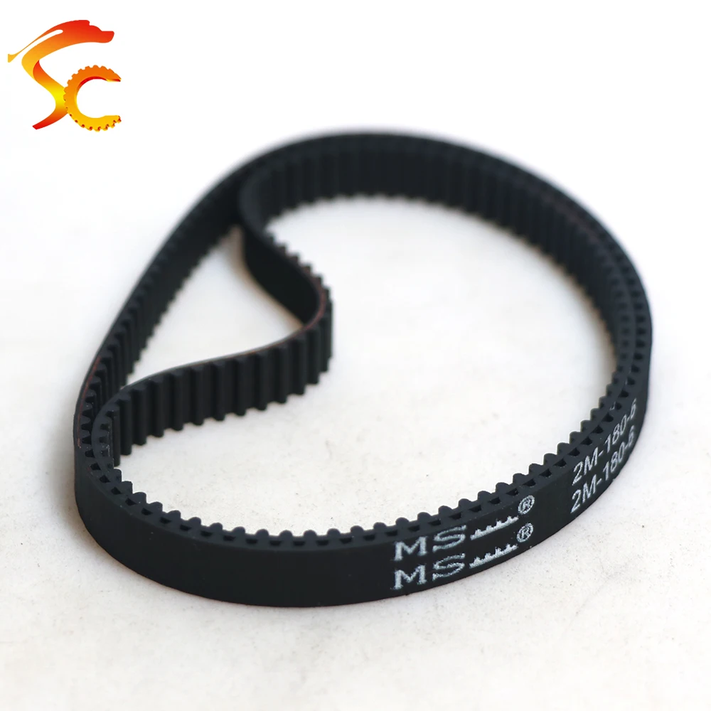 ONEFIRE Premium Rubber Circular Arc tooth synchronous belt GT2 180/182/184/186/188 Closed loop belt width 3/6/9/10mm