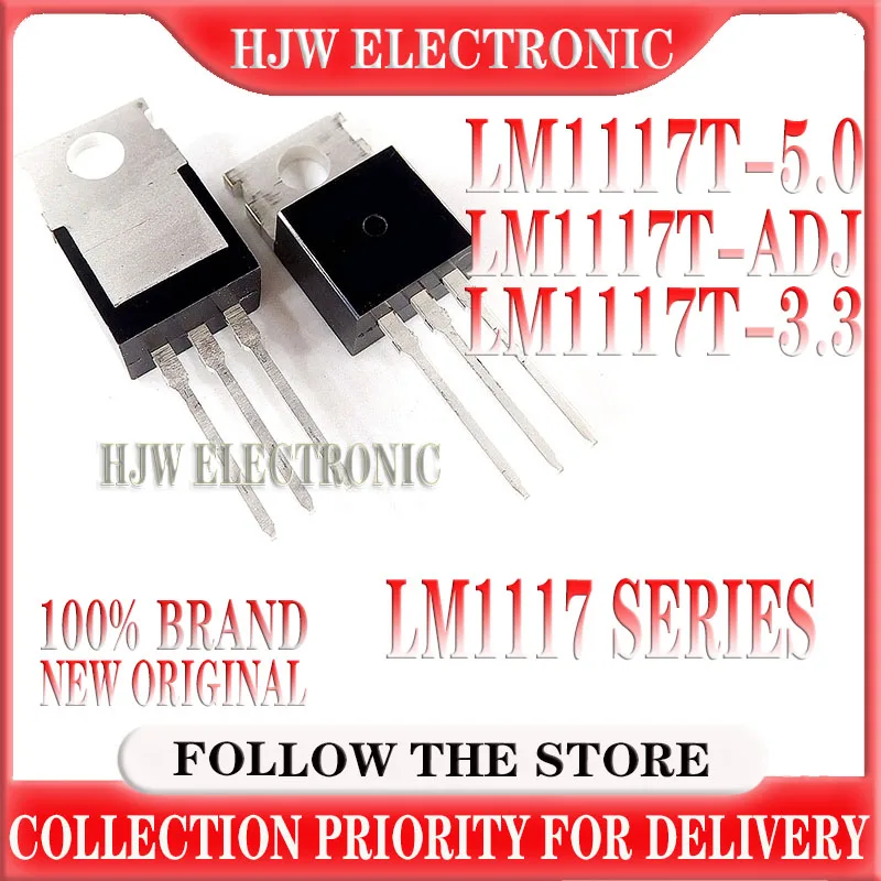 

10PCS LM1117T-3.3 LM1117T LM1117 M1117T-5.0 LM1117T-5 LM1117-5.0 LM1117T-ADJ LM1117-ADJ Low Dropout Voltage Regulator 3.3V