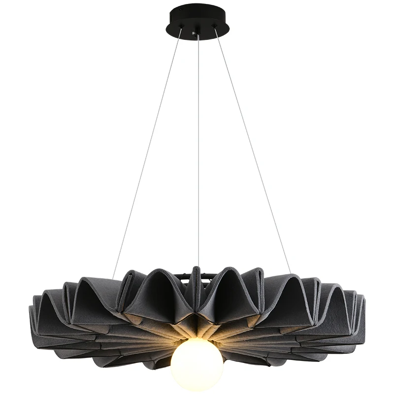 

Decoration Pet Fiber Lampshade Polyester Fiber Acoustic LED Pendent Lighting Handmade Lampshade