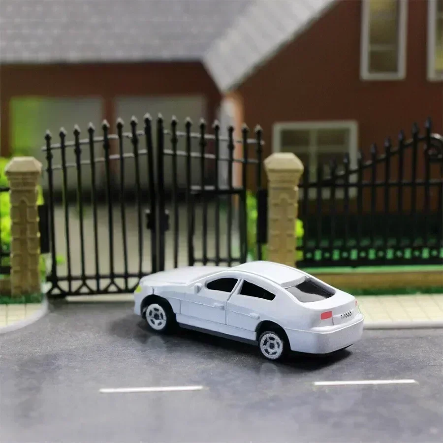 Miniatur-Modell von lackiertem Auto für Parklandschaften und Straßen-Layouts, DIY-Sandtisch-Baumaterialien, farbenfrohes Limousinen-Modell für Autoszenen – Detail 6