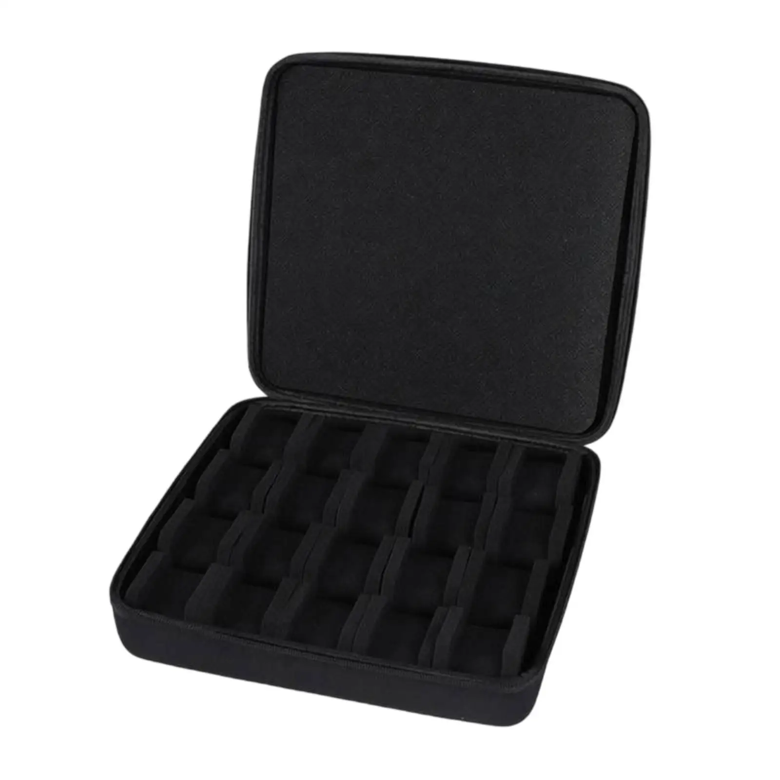 Travel Watch Storage Pouch 20 Slot Sponge Inner Box for Apple Huawei Smart Watch Secure Zipper Case