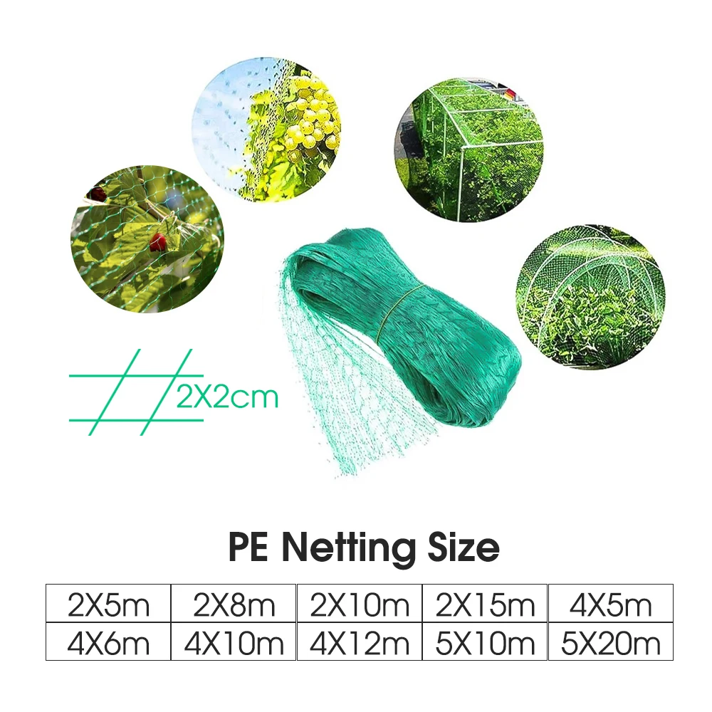 Garden Anti-bird Netting Pest Barrier Nylon Woven Mesh Protection Net Fruit Plant Tree Vegetables Against Poultry Deer Squirrel