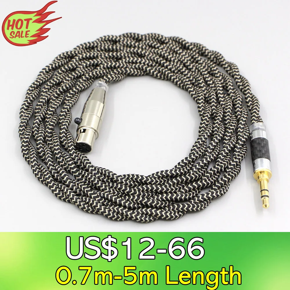 2 Core 2.8mm Litz OFC Earphone Shield Braided Sleeve Cable For AKG Q701 K702 K271 K272 K240 K141 K712 K181 K267 K712 LN008070