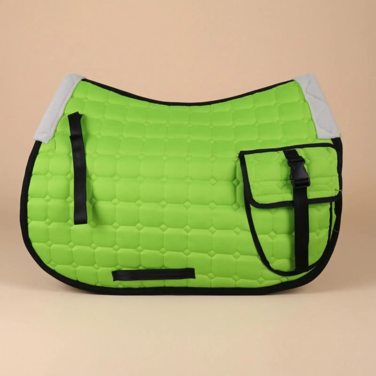 Saddle Pad with Pocket Contoured Quilted Saddle Pad Padded Numnah for Horse