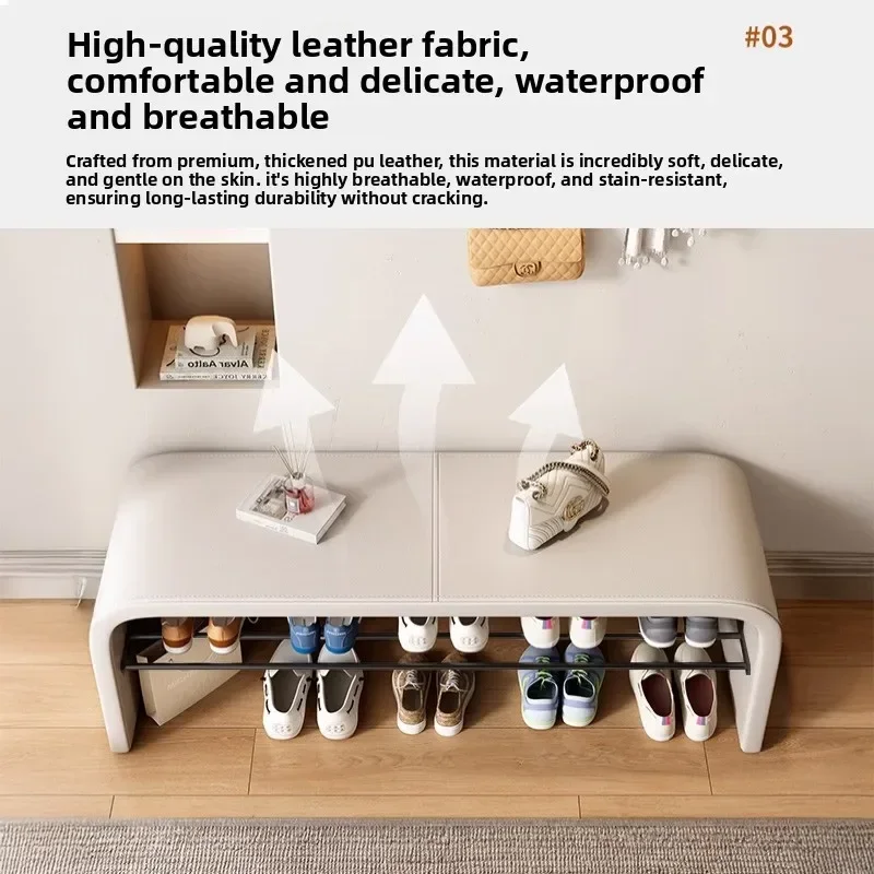 Home Stool, Entrance Door,high-end Can Be Sitting Shoe Stools, Long Strips Can Store, Bedside Stools, Bed Stools Home Goods