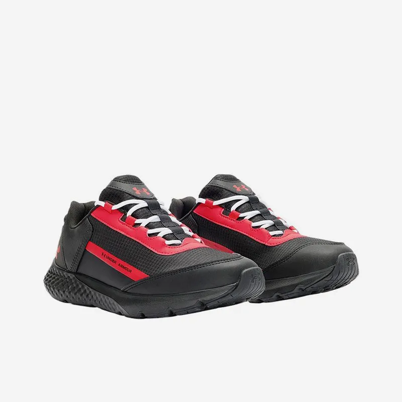 Under Armour Authentic 3028444-003 Men Sneakers Black Red Charged Cushioning Breathable Mesh Sport Running Casual Shoes