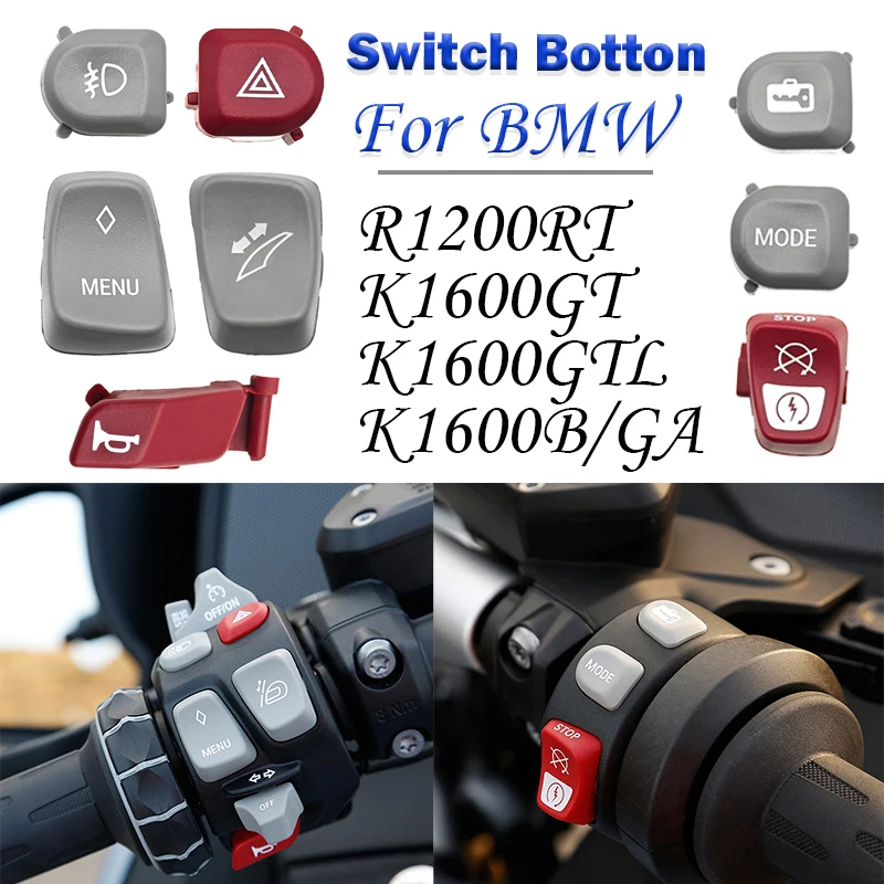 

Switch Start Push Button Cover For BMW R1200RT K1600GT K1600GTL K1600B K1600GA K1600 GT 2013-2020 Motorcycle Switch Button Cover