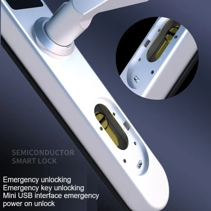 TTLock/Tuya Smart Door Lock Fingerprint Biometric Waterproof Digital Electronic Lock APP IC Card Password Aluminum Alloy Lock