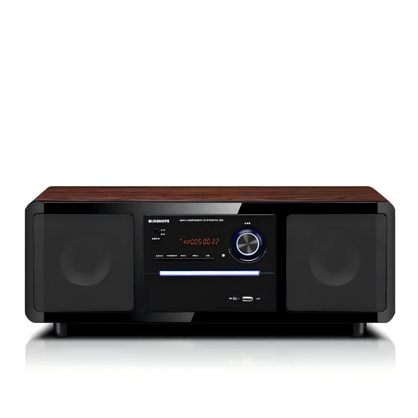 Vofull Home DVD/CD Combo Stereo System Professional Hi Fi 2.0 Wooden Rectangle Wood Speaker Mini System Home Theater System