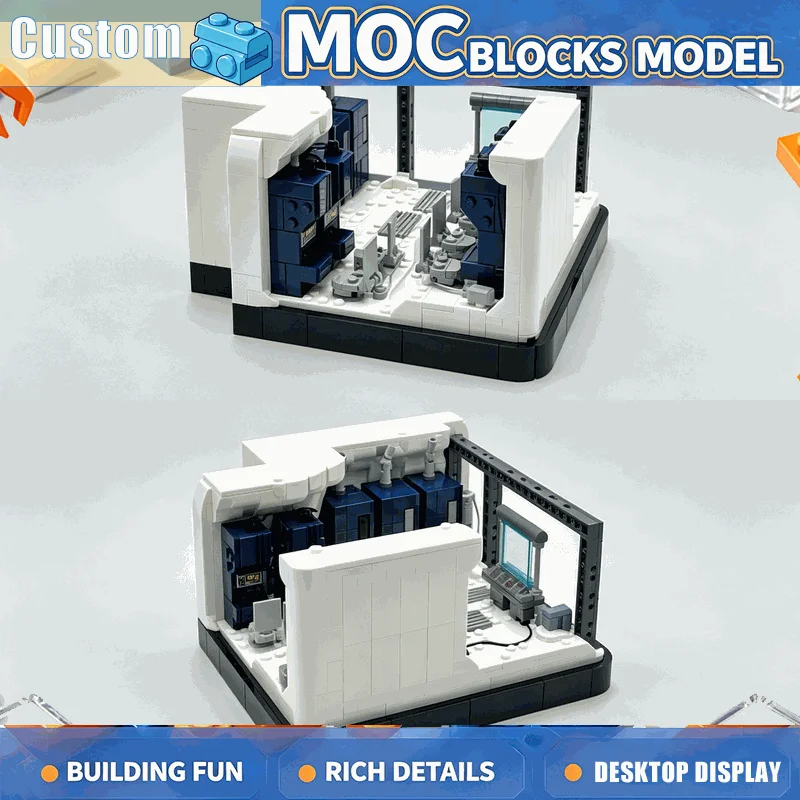 1433PCS Snow Ice Base Command Center Lab Diorama Model DIY Creative Building Blocks Sci Fi Space Station Collection Display Gift