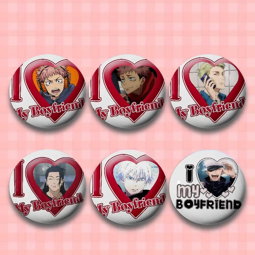 أنا أحب صديقي A-Jujutsu Kaisen شارات صفيح لينة زر دبوس بروش شارة معدنية مخصصة مجوهرات اكسسوارات قبعة حقيبة التلبيب #1