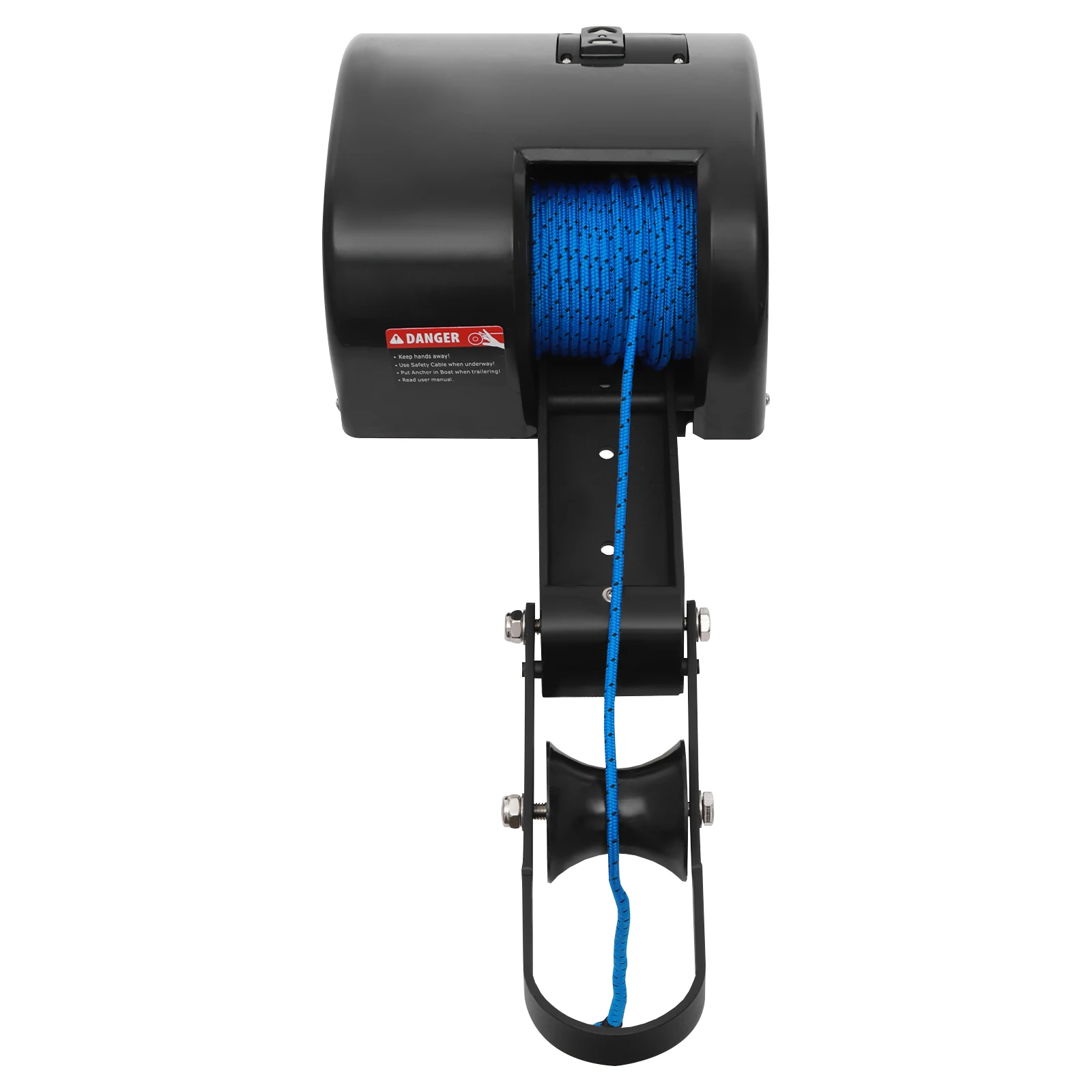 Boat Marine 35LBS Electric Anchor Winch Remote Control Electric Boat Winch  ABS Steel Stainless Steel, Rustproof, 100FT Rope 700LBS Breaking Strength