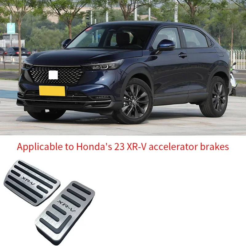 

For Honda 23 XR-V throttle brake interior modification, aluminum alloy decoration, anti slip foot pedal interior accessories