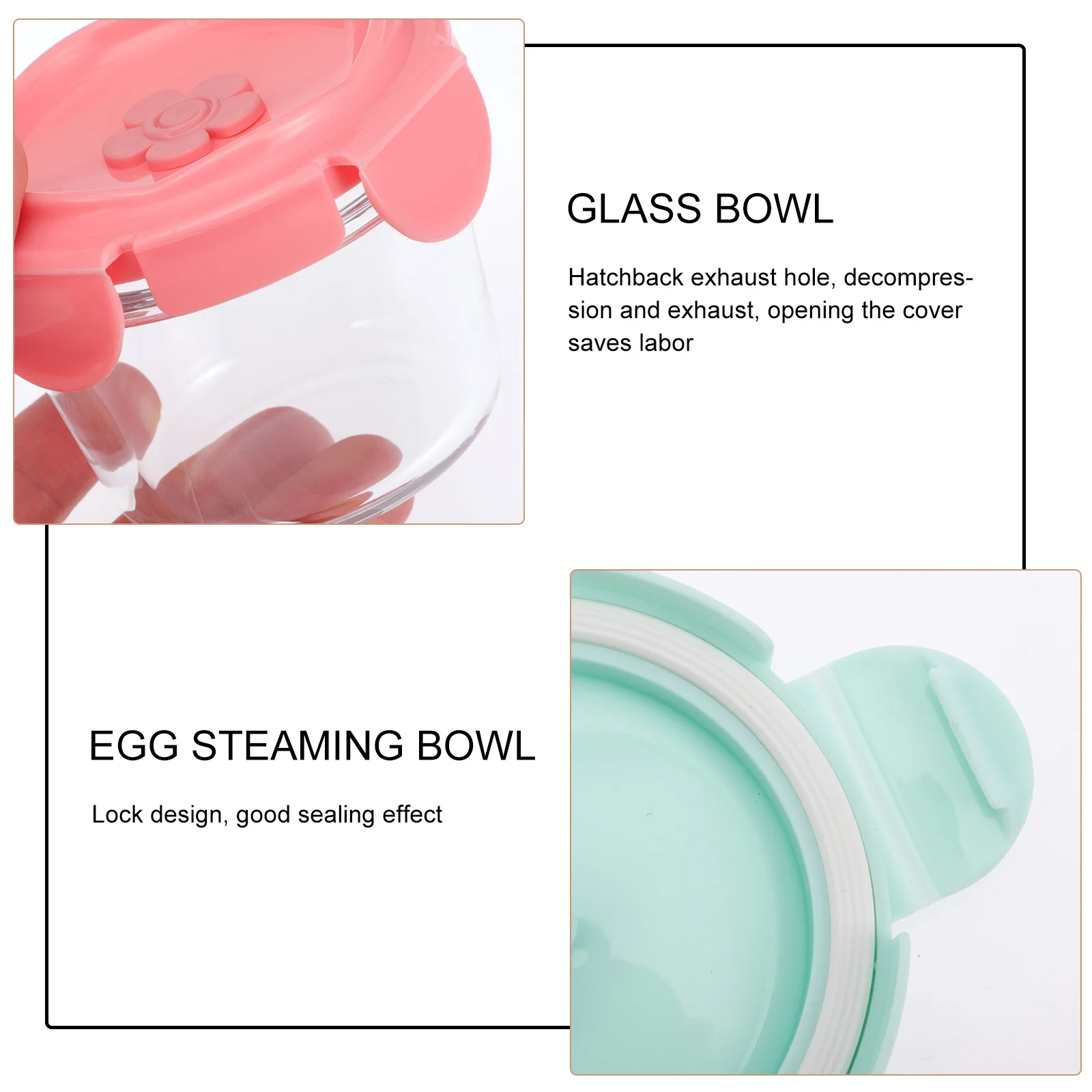 2Pcs Baby Food Containers High Grade Material Multi-Functional Glass Storage Sealed Lid Small Capacity Fridge