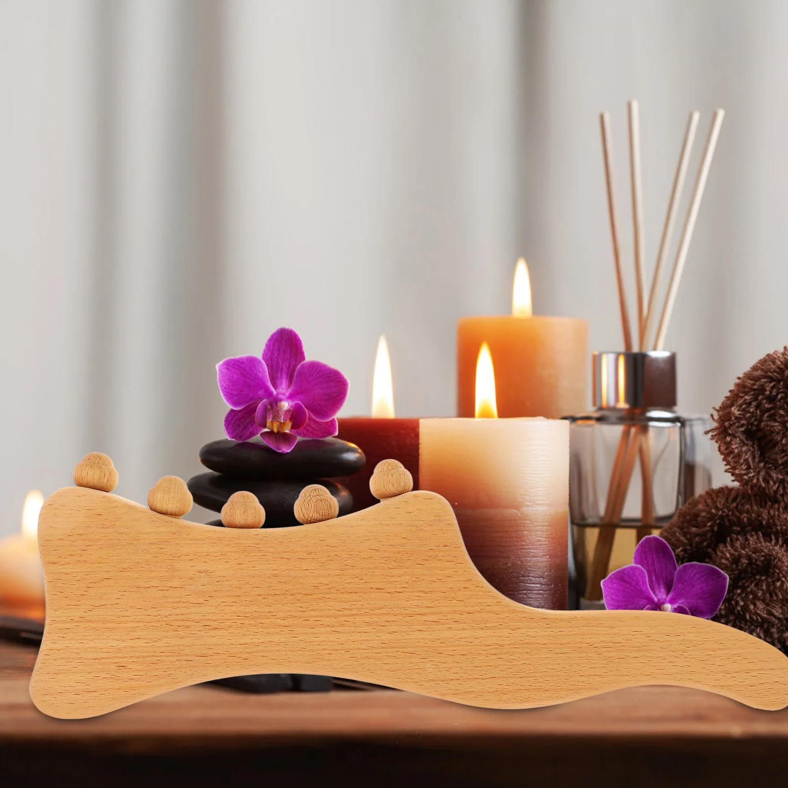 

Massage Therapy Stick Compact Wooden Handheld Massager For Neck Shoulder Back Head Relief Portable Muscle Relaxation Tool