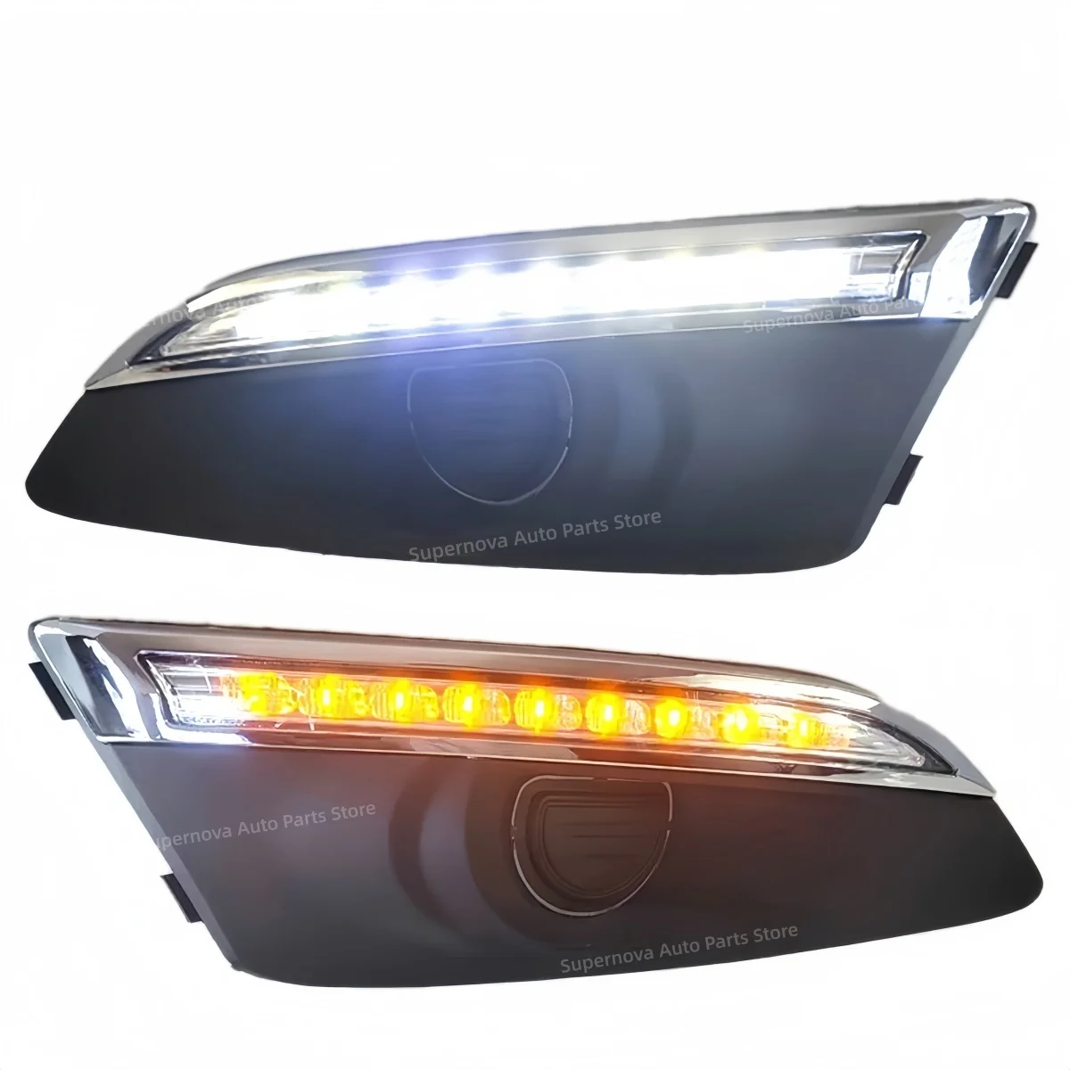 For Chevrolet AVEO 2011-2015 Daytime running light Modification Two-color Flowing water Turn signal Decorative light Auto parts