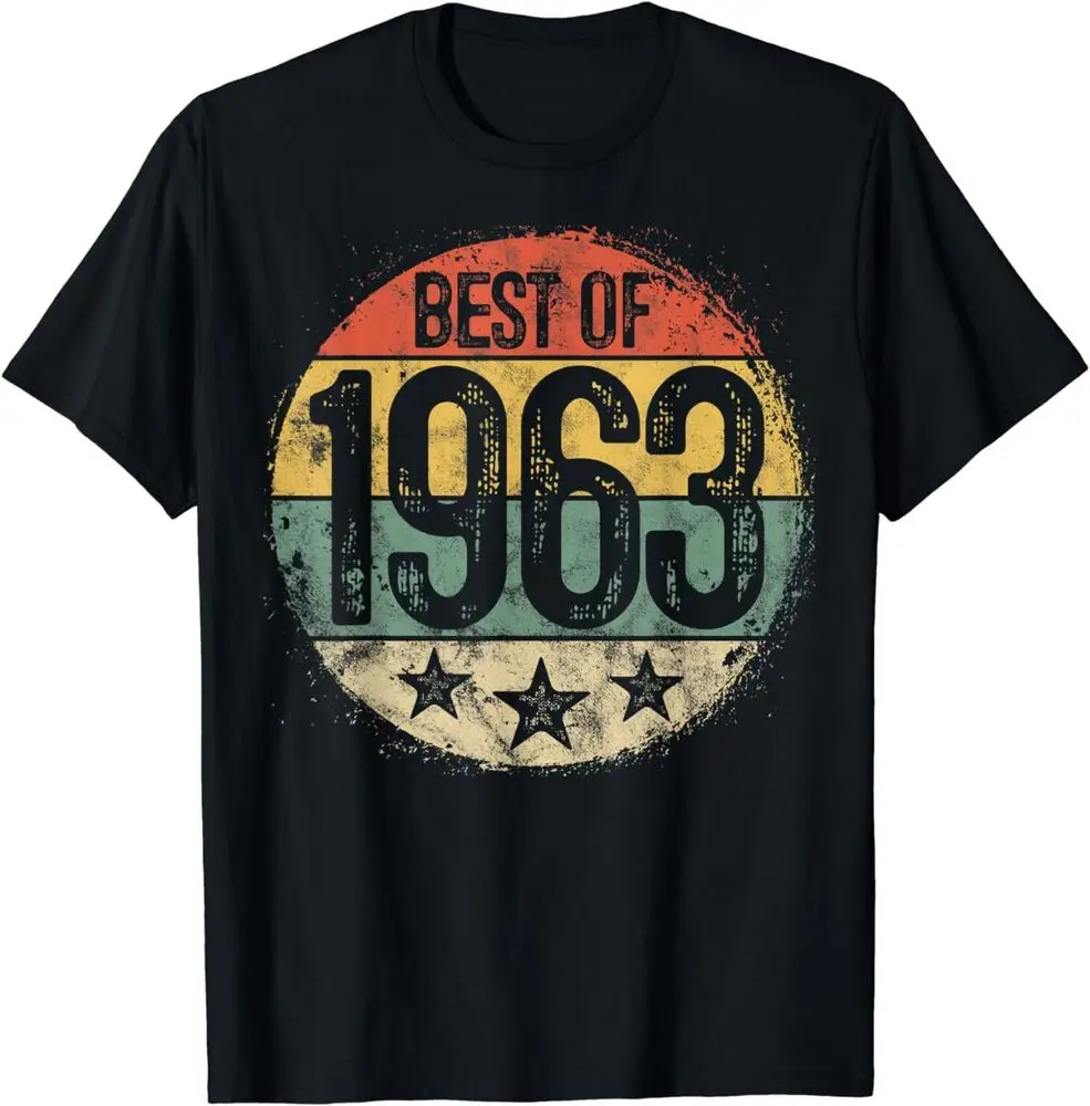 

Vintage Best Of 1963 60 Year Old 60th Birthday T-Shirt Unisex T-shirts Cotton Luxury Brand Vintage Oversized