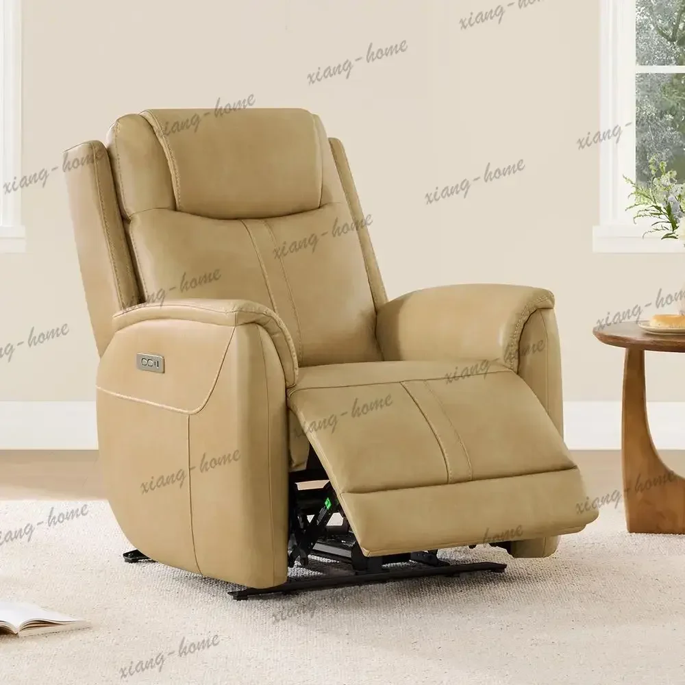 lsPower Recliner Chairs for Adults, Electric Leather Super Zero Gravity Recliner with USB amp TypeC Charging Ports for Living Ro