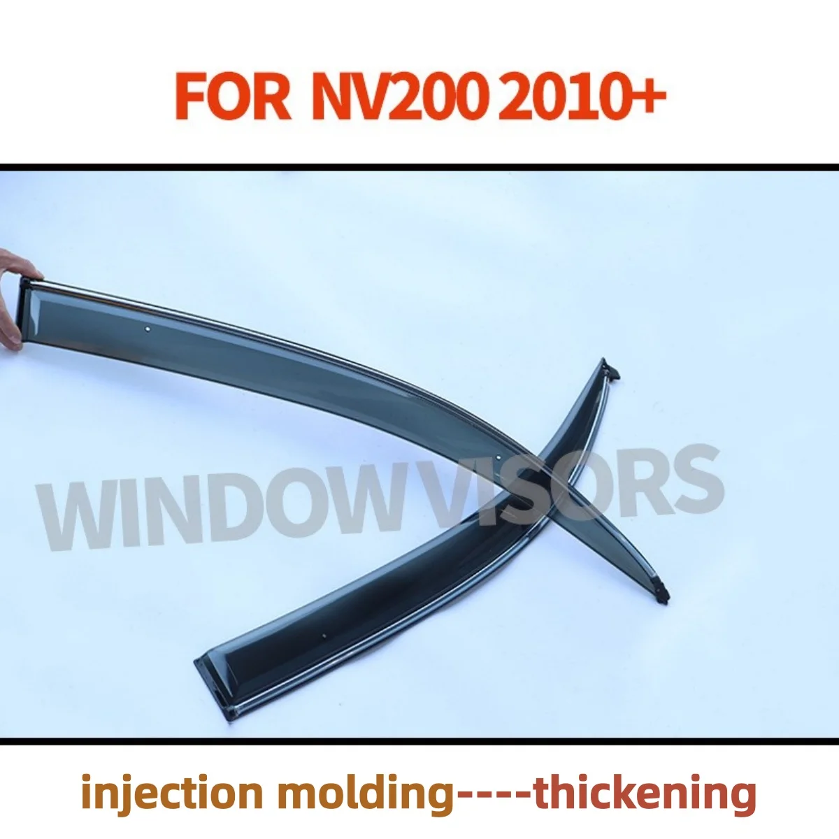 2pcs PC Window Visor For Nissan NV200 NV 200 2010+ Right Hand Driver Sun Vent Rain Shield Car Side Wind Deflector Windshield