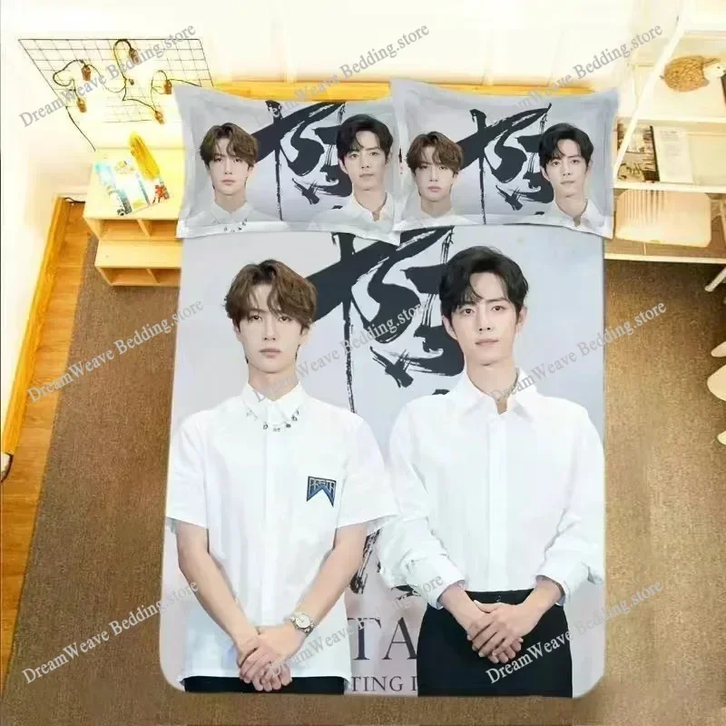 The Untamed Xiao Zhan Wang Yibo TV Drama Stills Double Bedding Set Bo Jun Yi Xiao Poster Single Dormitory Student  Knit