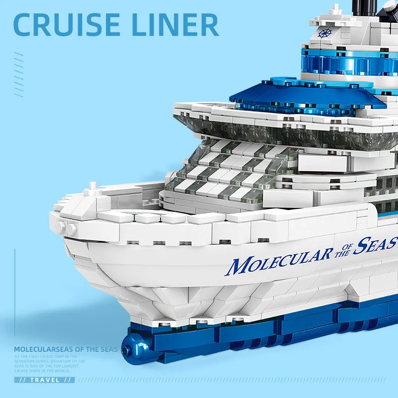 City 2428Pcs Cruise Liner Ship Sailing Boat Mini Model Building Blocks Creative Big Ocean Vessels Bricks MOC Toys Children Gifts