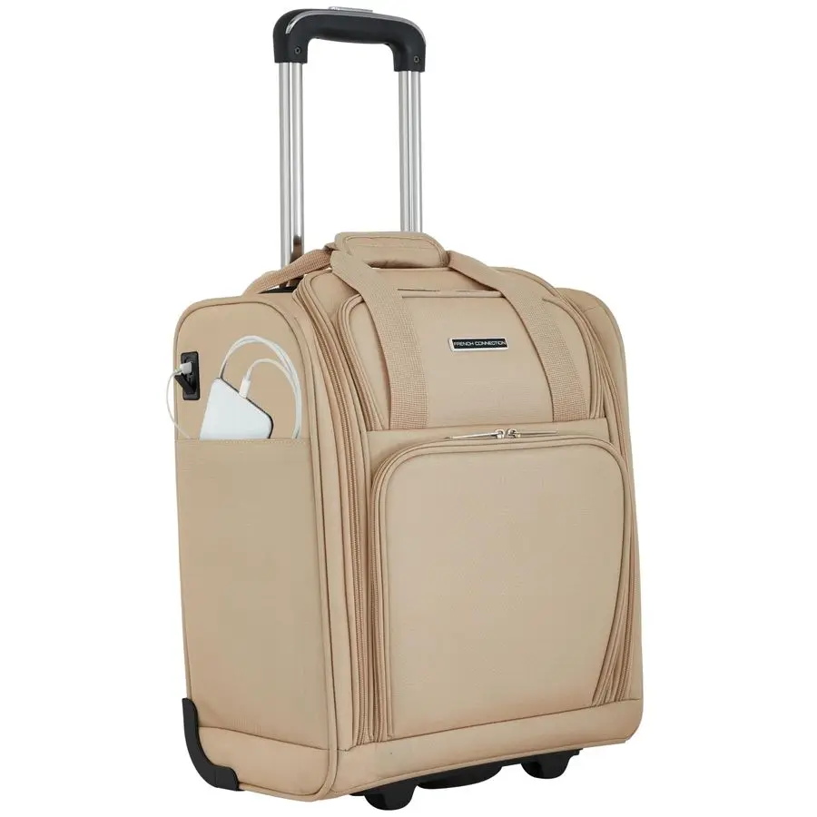 

Underseat CarryOn Luggage with USB USBC Ports, Toasted Almond