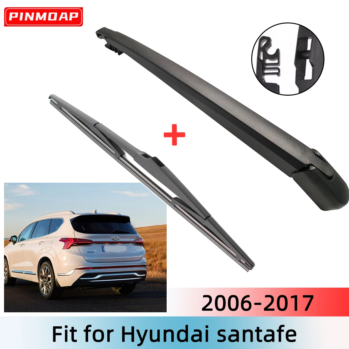1/2PCS Wischerblatt-Wischerarm-Set für die Heckscheibe des Hyundai SantaFe 2006–2017
