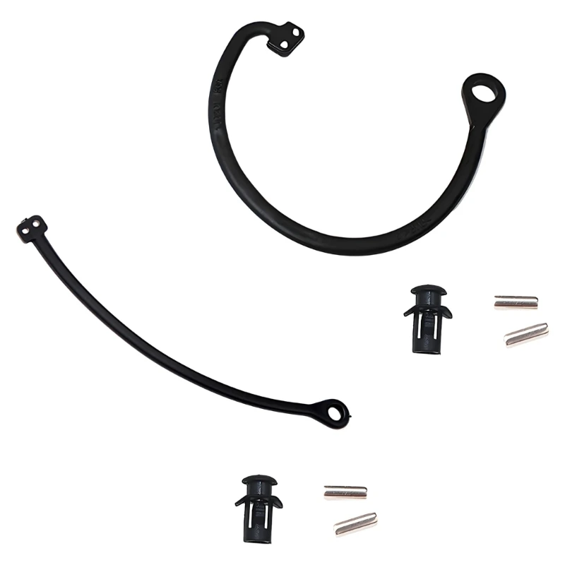 D8KE Door Cap Leash Replacement 2 Piece Black Plastic Cap Tether Set for Broken Cap Link Repair for Vehicle Care