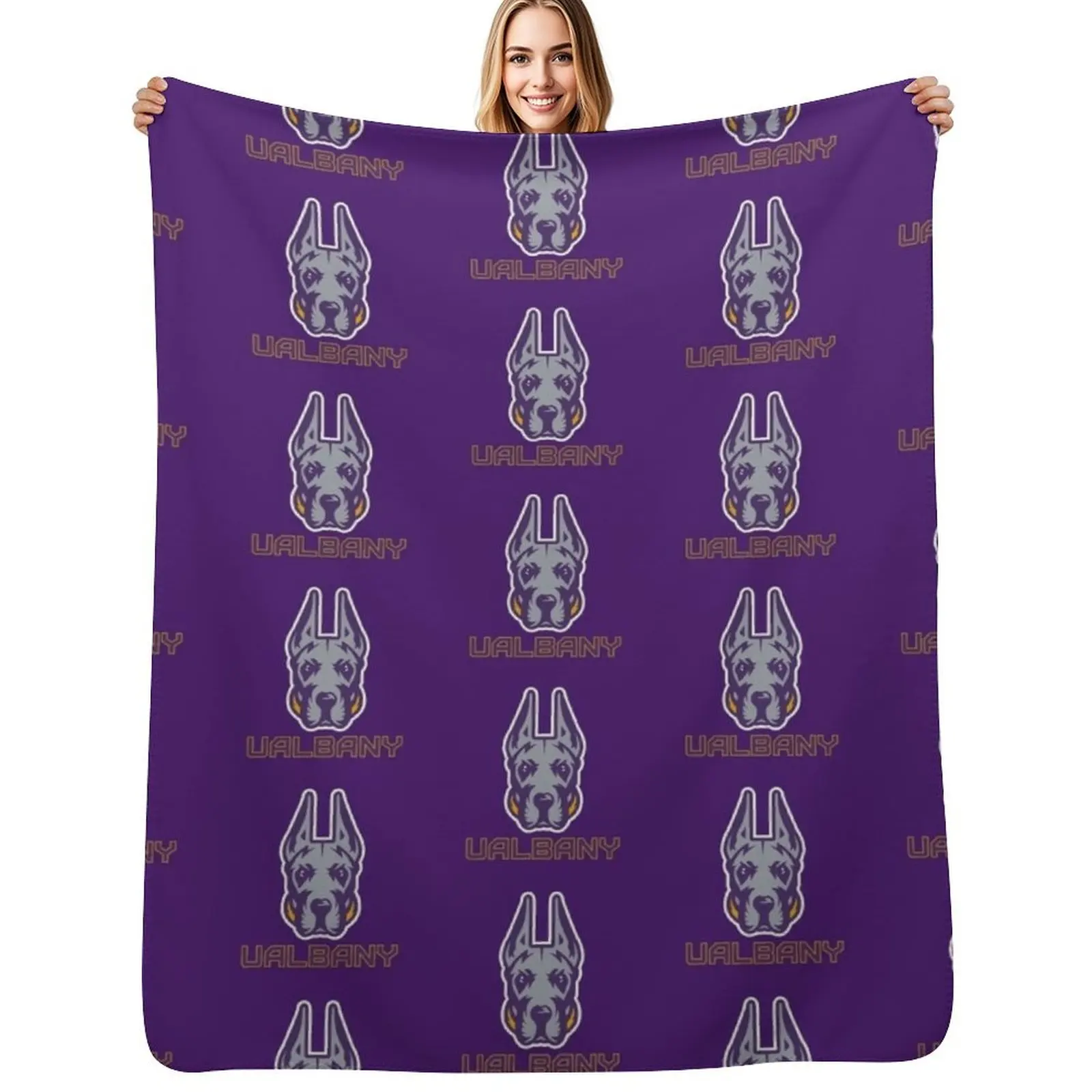 The UAlbany Great Danes Throw Blanket Blankets For Baby for babies Hairys decorative Decorative Sofas Luxury Brand Blankets
