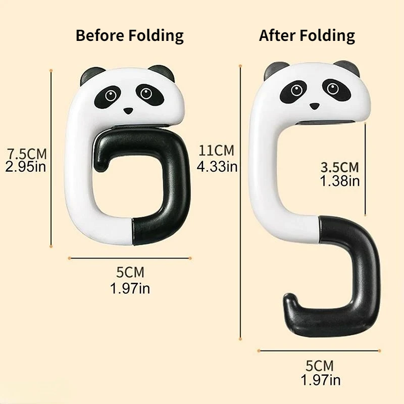 Cute Portable Bag Hook Animal Plastic Table Hook Purse Handbag Travel Bag Organizer Holder Office Decor Plastic Desk Side Hooks