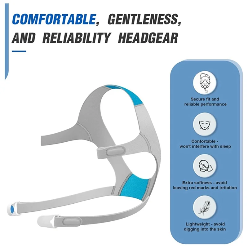 AB39-5PCS Zamiennik opaski na głowę do maski CPAP Resmed Airfit N20 F20, pełnotwarzowej maski CPAP, akcesoria i paski