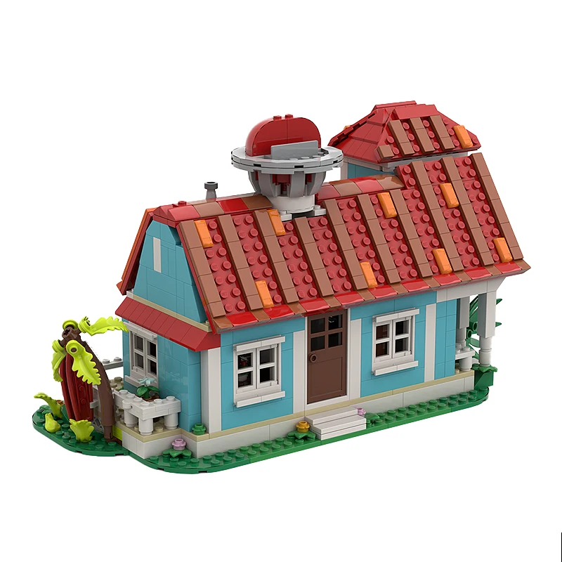Lilo & Stitch House Enclosure-Compatible with Set 43268 Beach House Model Building Blocks DIY Bricks Toys Desktop Display Gift