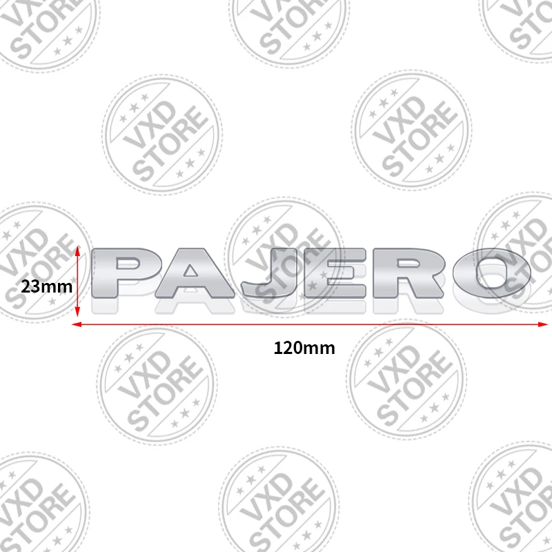 For Mitsubishi Pajero Car 3D Metal Letters Logo Badge Decals Sticker Car Auto Rear Trunk Alphabet Emblem Styling Stickers