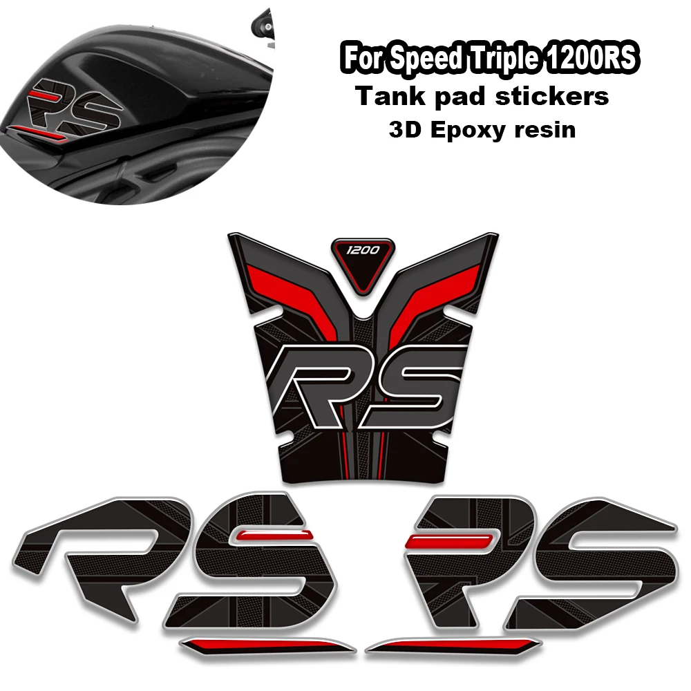 

Motorcycle Protector Tank Knee Pad Side Grips Gas Fuel Oil Kit 3D Stickers For Triumph Speed Triple 1200rs 1200 RS