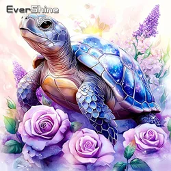 Evershine Turtle Diamond Painting Animal Picture Rhinestones Mosaic Flower Full Square Round Rose Kit Handicraft Home Decor Gift