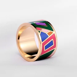 R&X  in Europe and the colour lovers buddhist monastic discipline chain.scarves buckle stainless steel drip enamel ring