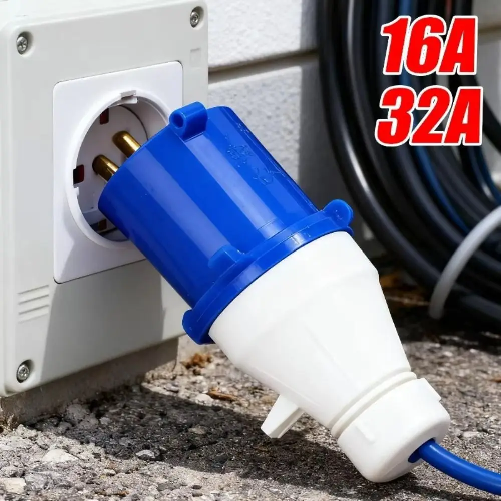 IP44 Rated Industrial Plug 3PIN 4PIN 16A 32A Industrial Socket Wall Mounted Heavy Duty Electrical Connector Connecting Equipment