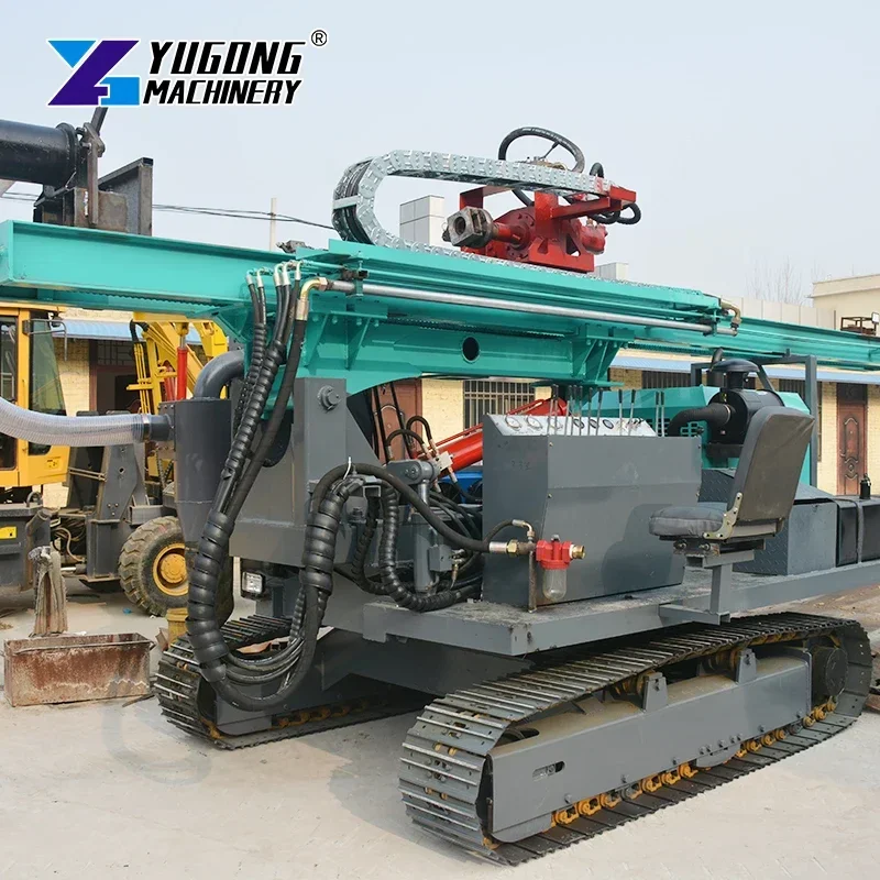 Portable Tractor Mounted Crawler Type Photovoltaic Ground Screw Pile Electric Driver
