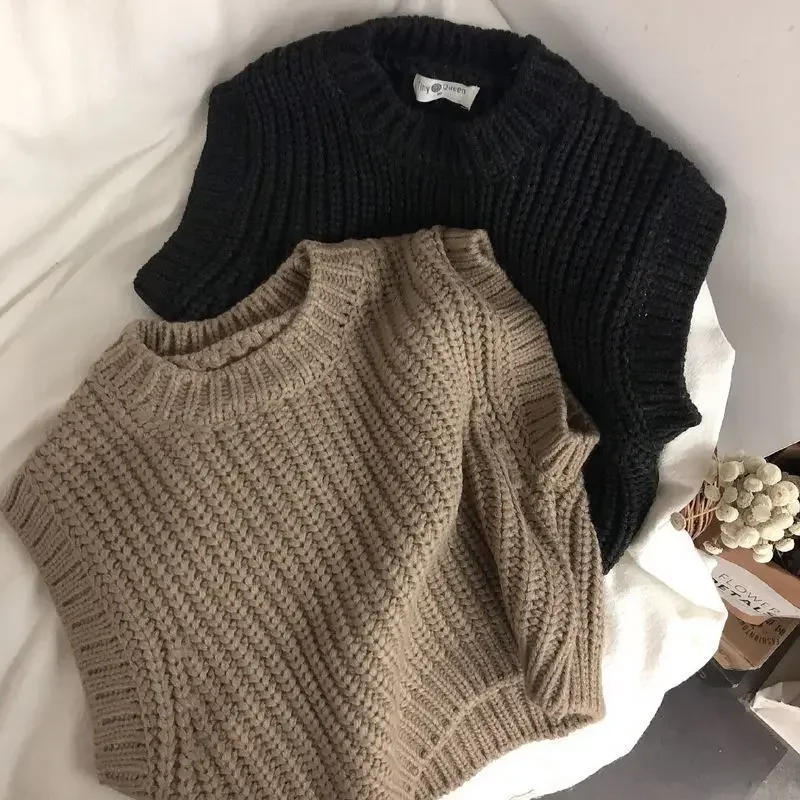 

Baby Toddler Knit Sweater Children's Baby Boy Girl Winter Clothes Korean Children's Clothing 2023 2 3 4 5 6 7 8 9 10 11 12 Year