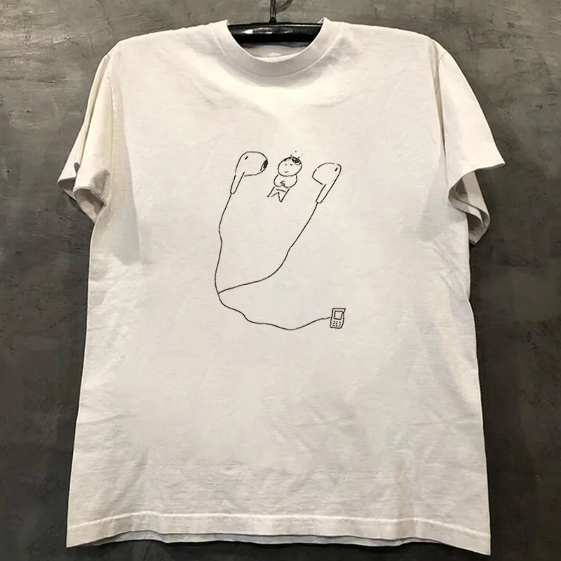 Loose Fit Cotton T-Shirt Unisex Short Sleeve Double Thread UPUPXIA Hero Print Sweat Absorbent round Neck Casual Summer Top