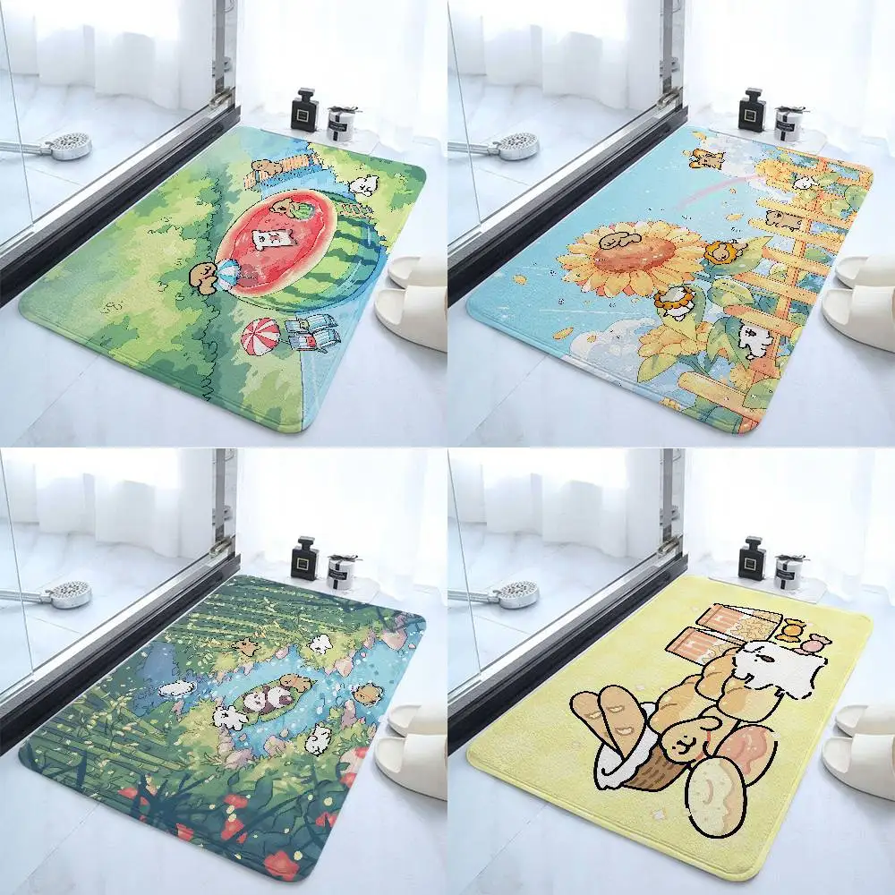 Cartoon M-Malteser Bodenmatte Bodenmatte Hause Eingang Schlafzimmer Toilette Badezimmer Tür Saugfähige rutschfeste Fußpolster