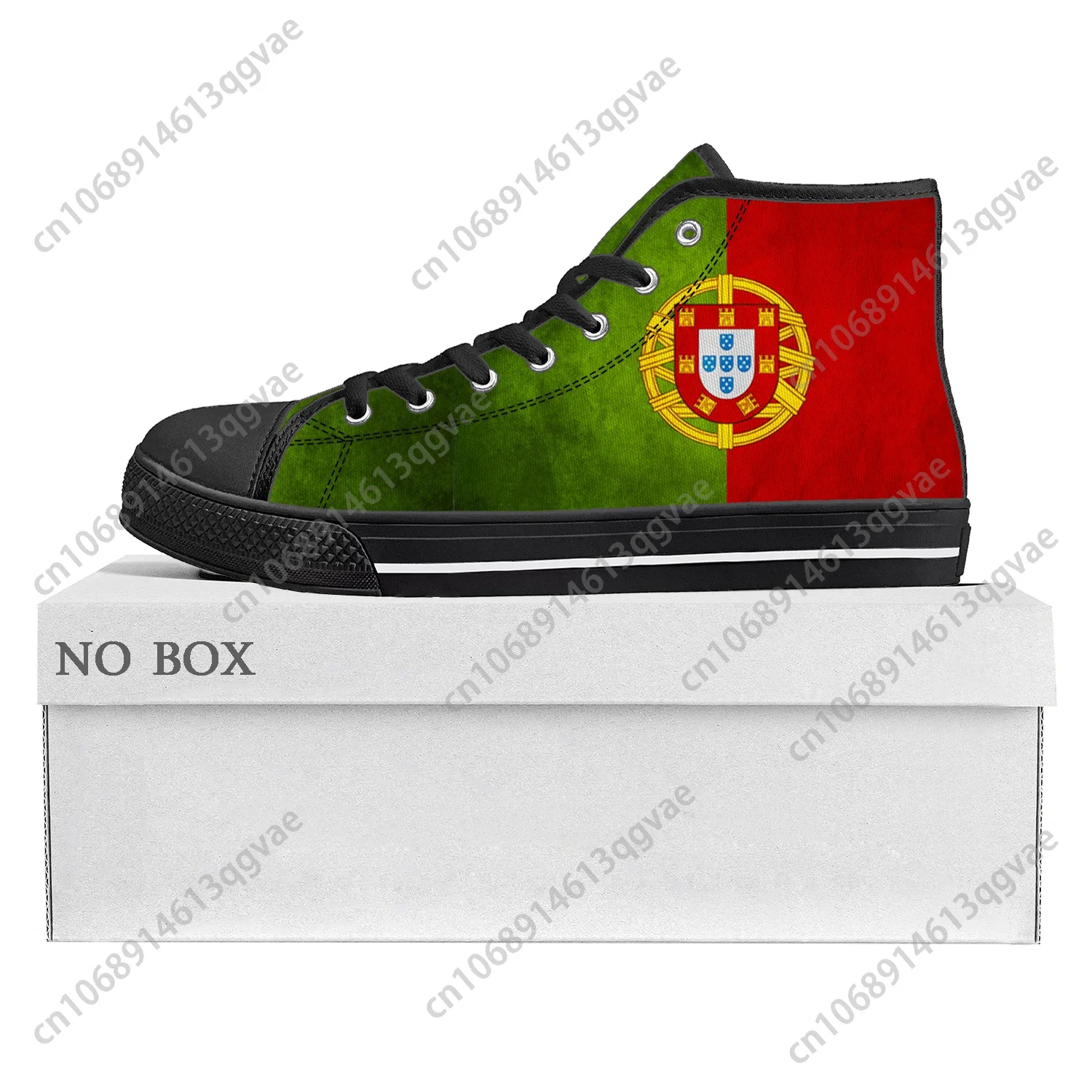 Zapatillas de deporte de lona con bandera de Portugal para hombre y mujer, zapatos informales de alta calidad, calzado personalizado para pareja