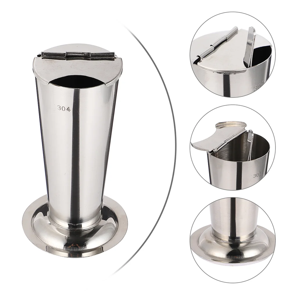 Stainless Steel Tweezers Jar Cone Type Holder 304# Small Size Portable Lightweight for Hospitals Clinics Beauty Industry