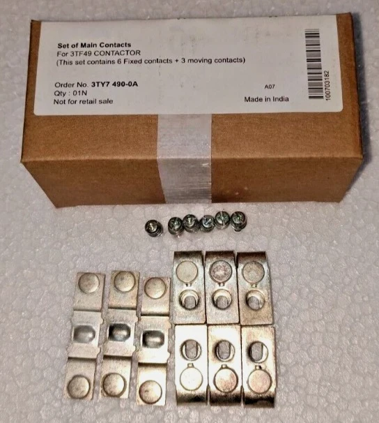 

Brand New 3TY7490-0A Main Contact Kit For 3TF49 Contactor Spare Parts Replacement Accessories CJX1-85/22 Fast Delivey