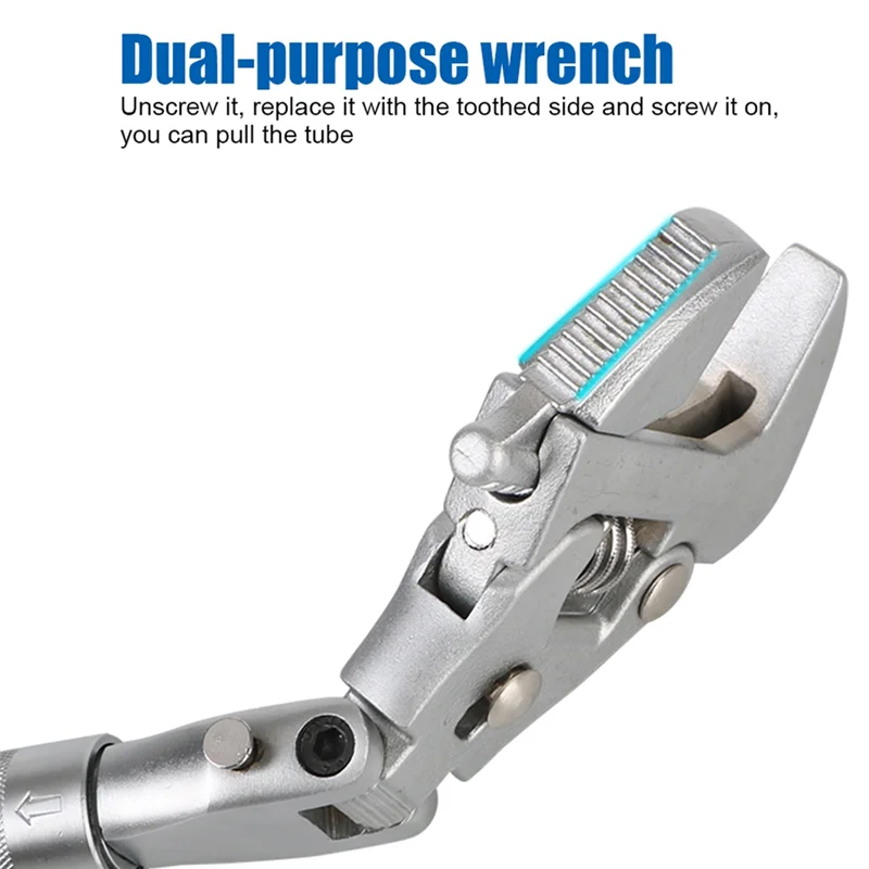 

Classy-Spanner Steel Spanner Multifunctional Five-In-One 10-Inch Retractable Adjustable Wrench