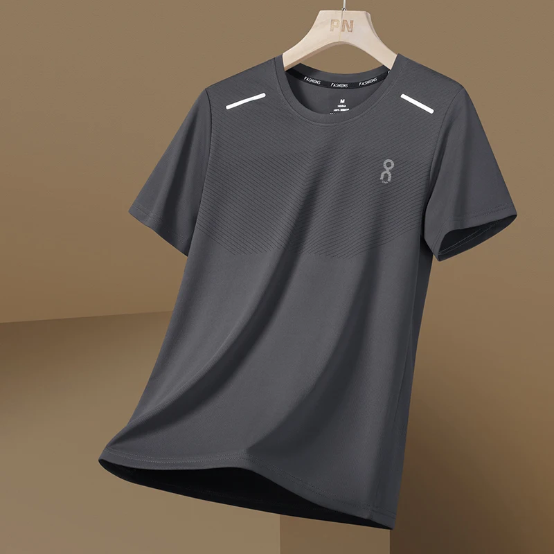 

Qui Dry Breathable Ice Silk ort Sve T irt Men's Sport Casual Outdoor Fitn Running Mountain Climbing Hiking Hanfu