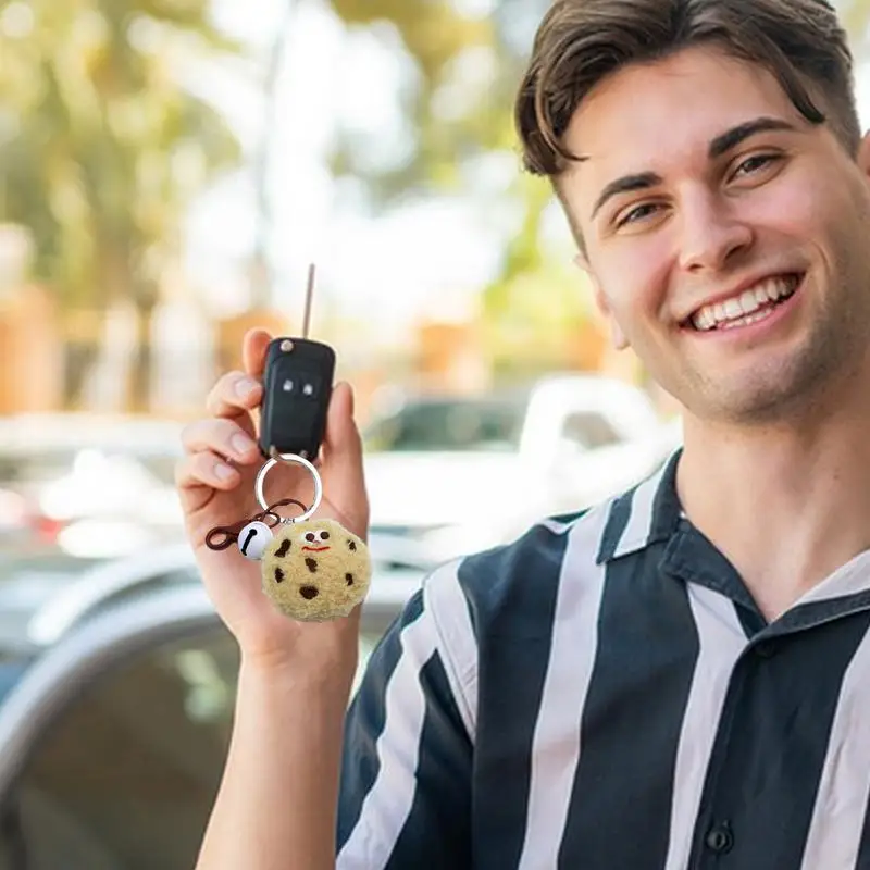 Schokolade gefüllt Schlüssel bund Keks Schlüssel ring Plüsch Ornament Keks Schokolade Telefon Ketten Tasche Dekoration Zubehör für Taschen