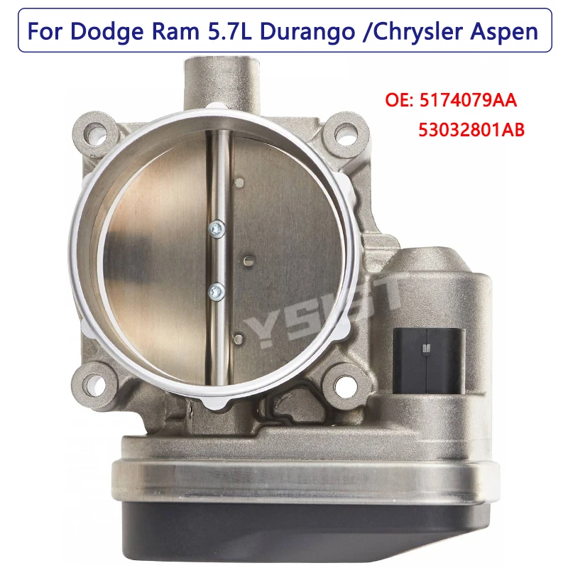 80mm Throttle Body For Dodge Ram 1500 2500 3500 5.7L Durango Chrysler Aspen Body Acceleration 5174079AA 53032801AA 53032801AB