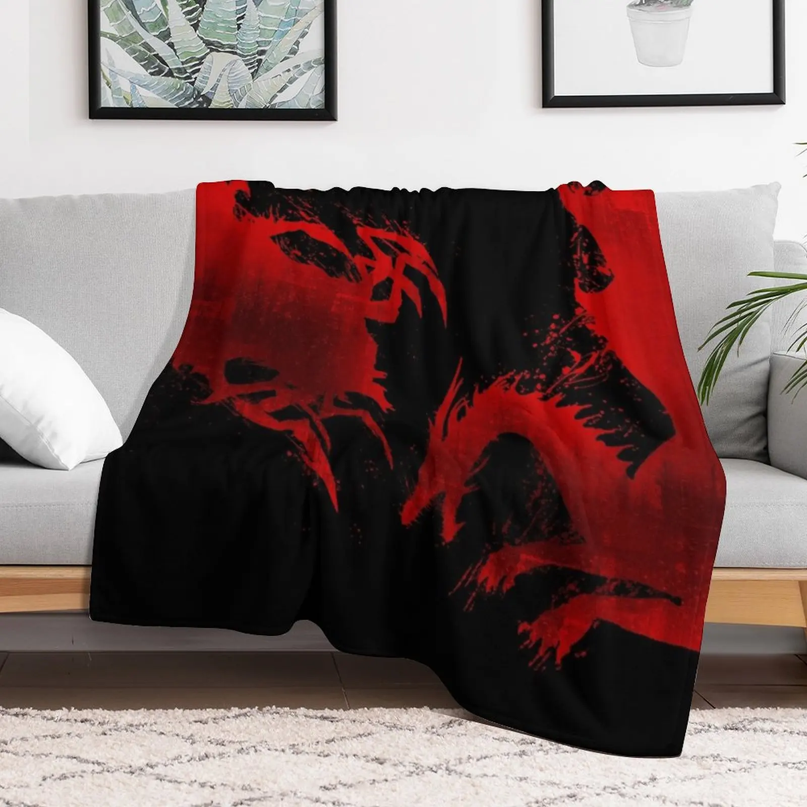 Dragon Age Origins: Awakening Blood Dragon V2 Throw Blanket blankets and throws Thermals For Travel Picnic Beach Blankets